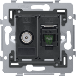 Prstroj zsuvky multimedilnej 170-79238 s RJ45 Cat.6 UTP PoE++