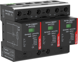 Zvodi preptia FLP-B+C MAXI VS/3 3P 25kA vymeniten modul, diakov signalizcia
